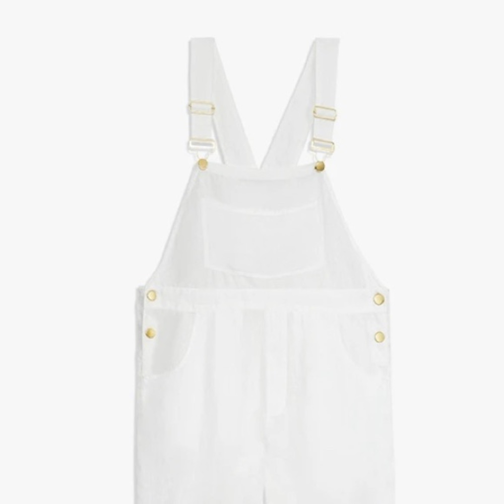 Weworewhat white linen overallls